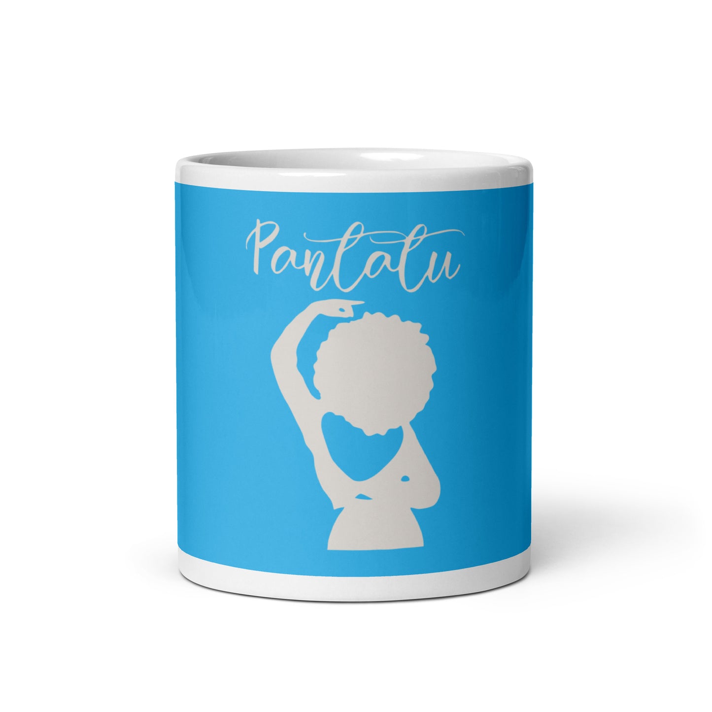 Taza blanca brillante